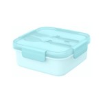 Double Layer Lunch Box with Spoon and Fork 1374