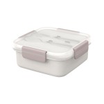 Double Layer Lunch Box with Spoon and Fork 1374