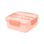 Double Layer Lunch Box with Spoon and Fork 1374
