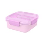 Double Layer Lunch Box with Spoon and Fork 1374