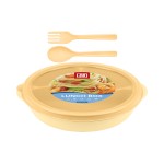 Lunch Box with Spoon and Fork 4606